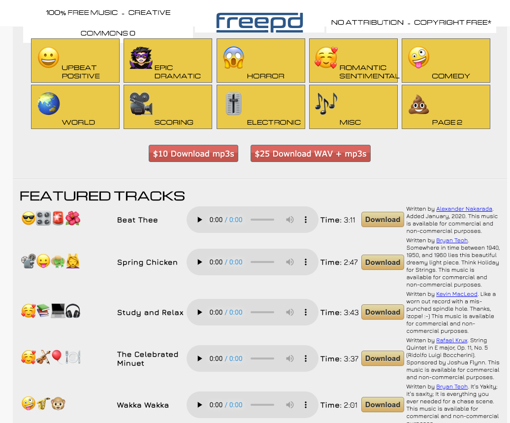 8大免费可商用音效音乐素材下载网站，建议收藏备用！！